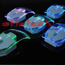 Dhl ИЛИ ems 20 шт 2,4G беспроводная мышь тихий геймер прозрачный светодиодный ультратонкий 1000 dpi светящиеся Игровые Мыши для компьютера