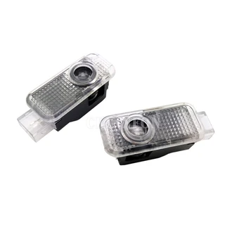 

100Pcs/Lot 2Pcs Set Car Door Courtesy Laser Projector LED Ghost Shadow Welcome Light for Audi A6 C5 C6 A4 B6 B8 80