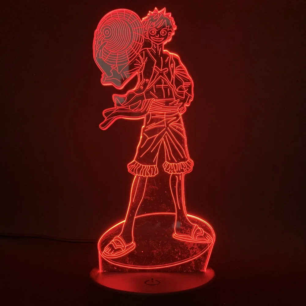 

Japanese Anime One Piece Monkey D Luffy Action Figure 3d Led Night Light for Kids Bedroom Decor Child Birthday Gift Nightlight