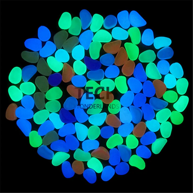 

10pcs Glow In The Dark Luminous Pebbles Artificial Stone Fish Tank Aquarium Decoration Acrylic Walkway Garden Supplies