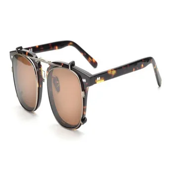 

MONGOTEN Brand Unisex Retro Unisex Fashion Acetate Full Rim UV400 Polarized Sunglasses Eyewear Leopard Goggle Driving Sunglasses
