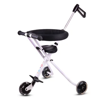 

Aluminum Alloy Tricycle Trolley Children Folding Skateboard Baby Carrier