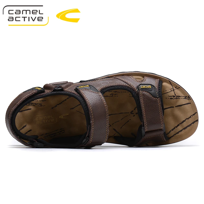 Мужские сандалии из натуральной кожи Camel Active брендовые босоножки модные тапочки