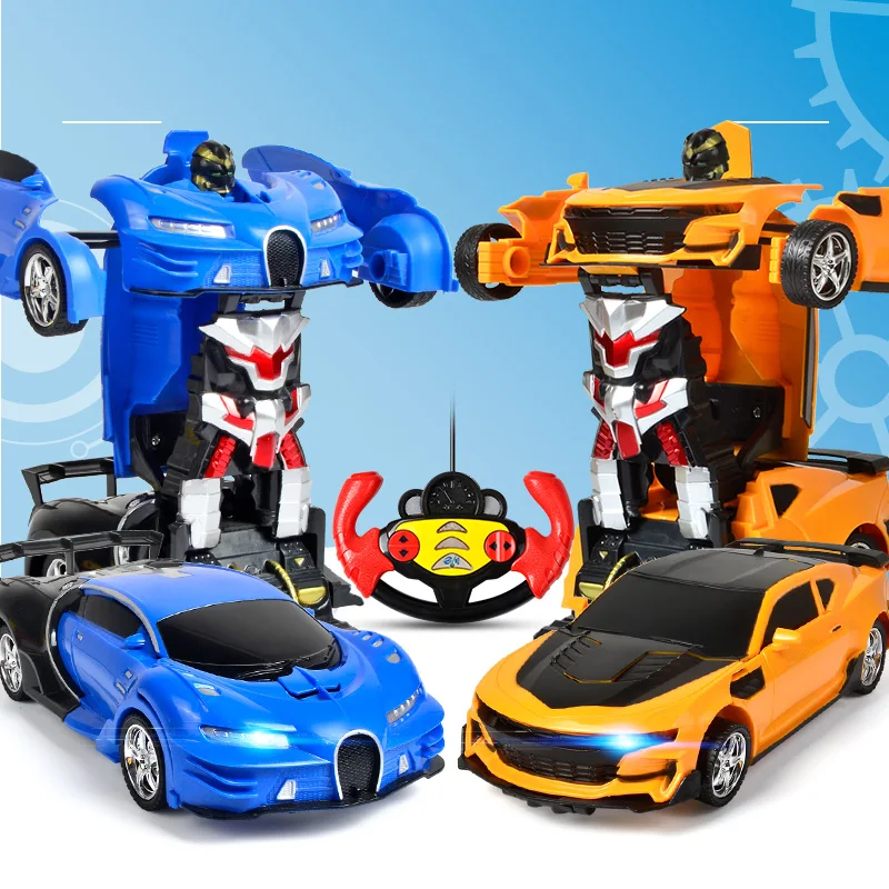 2In1 RC Car Transformation Robots Sports Vehicle Remote Control Cars Model Racing Toys Deformation Car RC Robots Children Gifts 