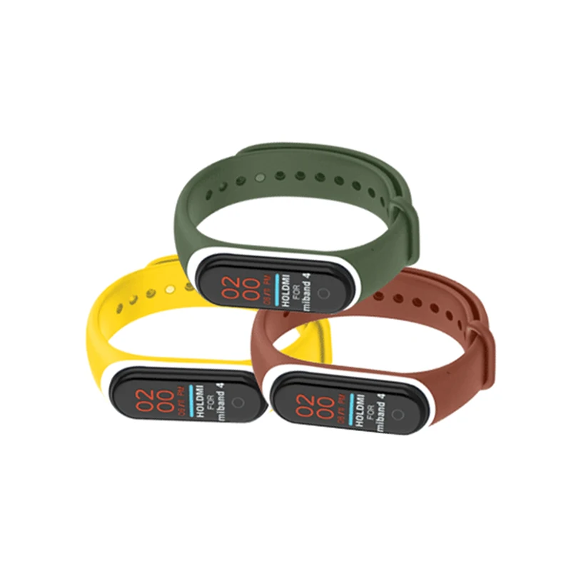 22 цвета двойной цвет замена силиконовый браслет для Xiaomi Mi ремешок 4 часы умный браслет спортивные часы ремешок