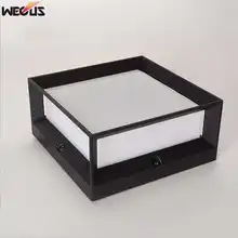 WECUS) алюминиевый настенный светильник наружный водонепроницаемый настенный светильник, квадратный открытый двор отель инженерные огни