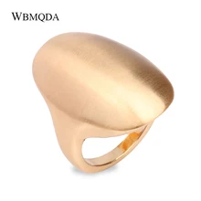 Горячее предложение, модное чистое Золотое кольцо, мужские аксессуары, полированное Большое Серебряное кольцо для женщин, винтажное минималистичное ювелирное изделие, подарок BFF