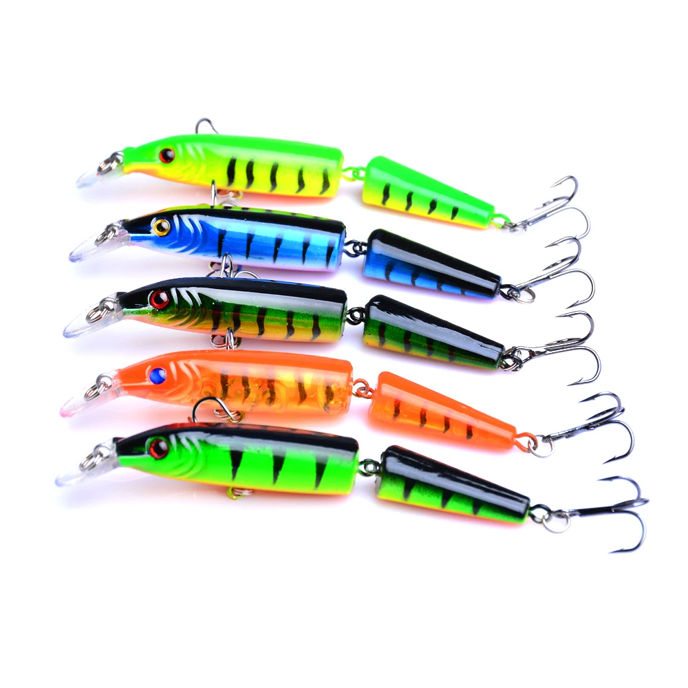 

100pcs Best Sale 2 scetions Jointed Minnow Bait Fishing Lures 10.5CM 9.6G Isca Artificial Hard Lure For Lure Fishing(DJ003)