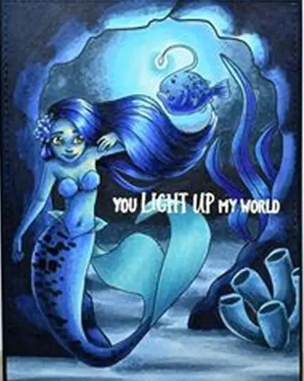 

Mermaid Clear Silicone Stamp/Seal for DIY scrapbooking/photo album Decorative clear stamp sheets A1929