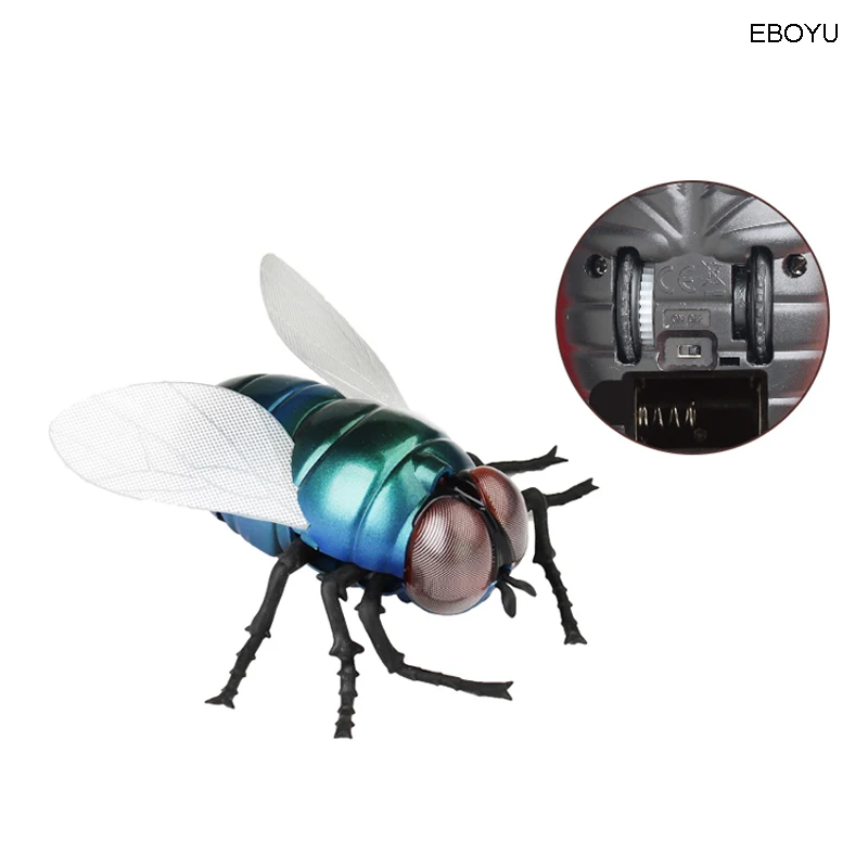 EBOYU Infrared RC Fly Bee Kids Infrared Ray Remote Control Flies Realistic Fake Fly Animal Funny RC Prank Joke Scary Trick Toys 2