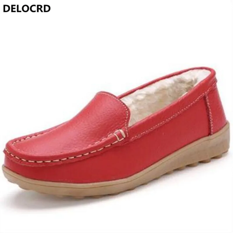 

Women's Cotton Shoes Fall Winter Shoes Warm Plus Velvet Cotton Shoes Non-slip Flat Bottom Mother Loose Pregnant Women Shoes
