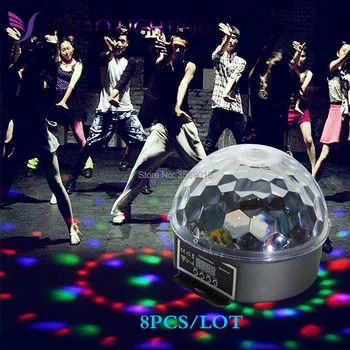 

8pcs/lot Dj Stage Light Led Rgb Crystal Magic Ball Effect Dmx 512 Par Light