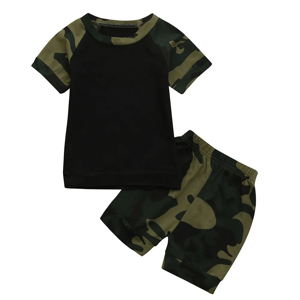 

Unisex Boys Clothing Sets Camouflage Print T-shirt Tops+Pants Newborn Toddler Baby Outfits Clothes Set erkek bebek giyim Fashion