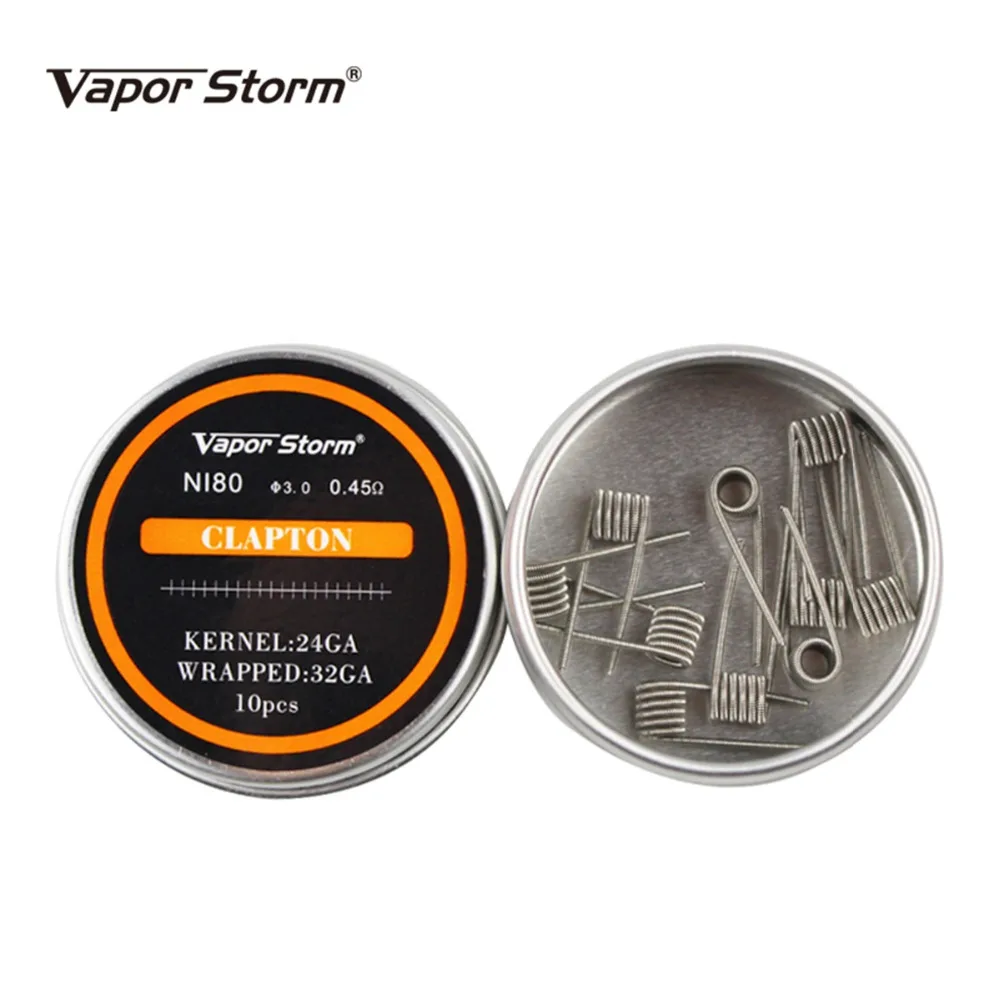 Vapor Storm NI80 нихромовая Катушка высокой плотности Alien V2.0 Juggernaut Предварительно Построенная RDA нагревательная катушка электронная Сигарета RDA RBA RDTA