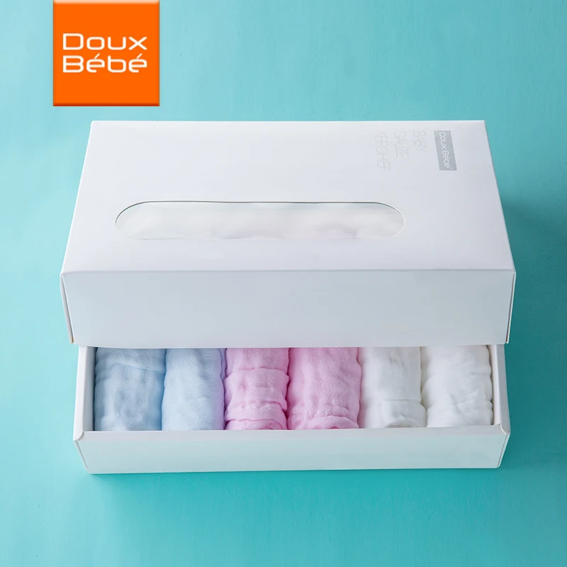 Doux Bebe 6 шт./лот Кормление бандана нагрудники хлопка новорожденных отрыжка ткани