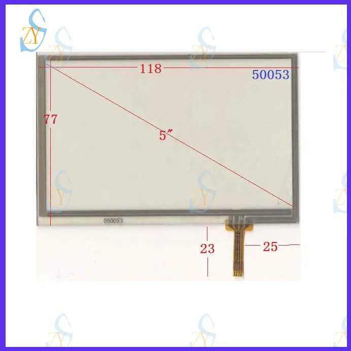 

ZhiYuSun 5PCS/Lot 5 Inch Touch Screen compatible 050053 for GPS CARS 118mm*77mm for bables for Car viedo 118*77