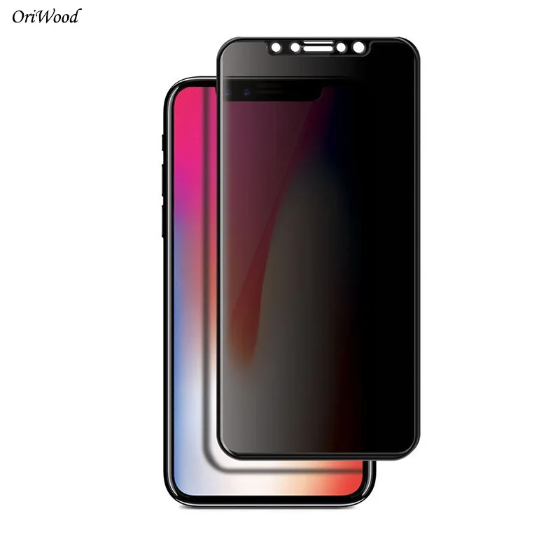 

OriWood Anti Spy Tempered Glass For Apple iPhone X 2.5D Full Cover Anti-spy Screen Protector For iPhone 10 iPhoneX Privacy Film