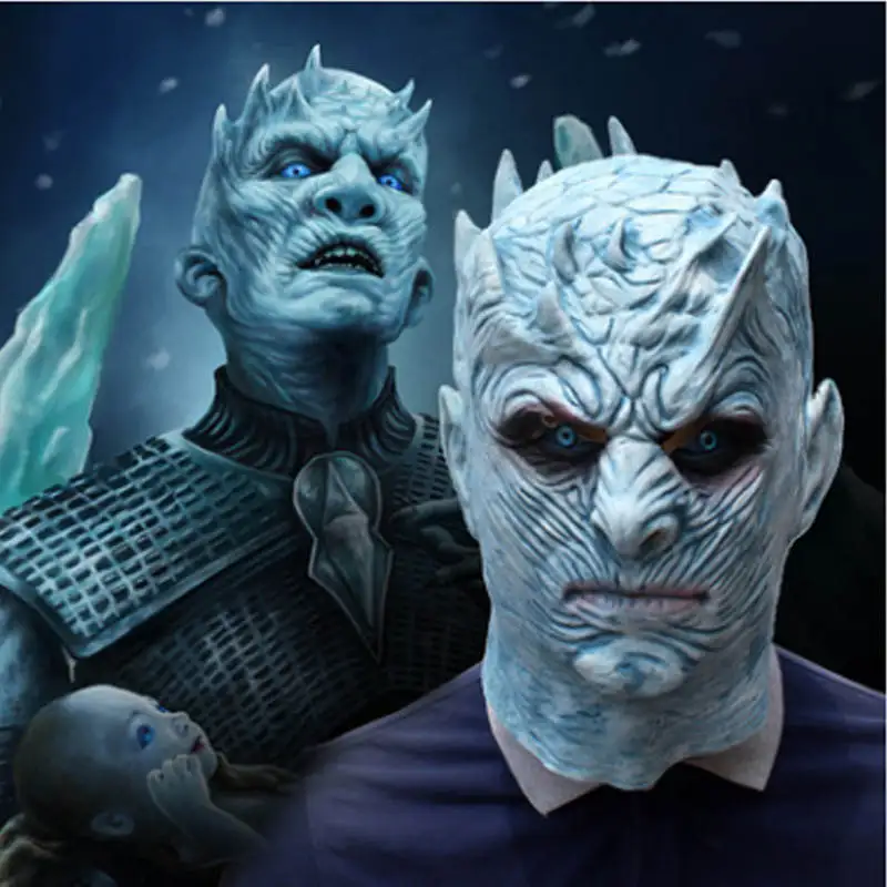 

NIGHT'S KING ICY VISERION Mask Toy Game of Thrones The White Walkers Latex Mask Model Toys for Halloween Costume Party Gifts