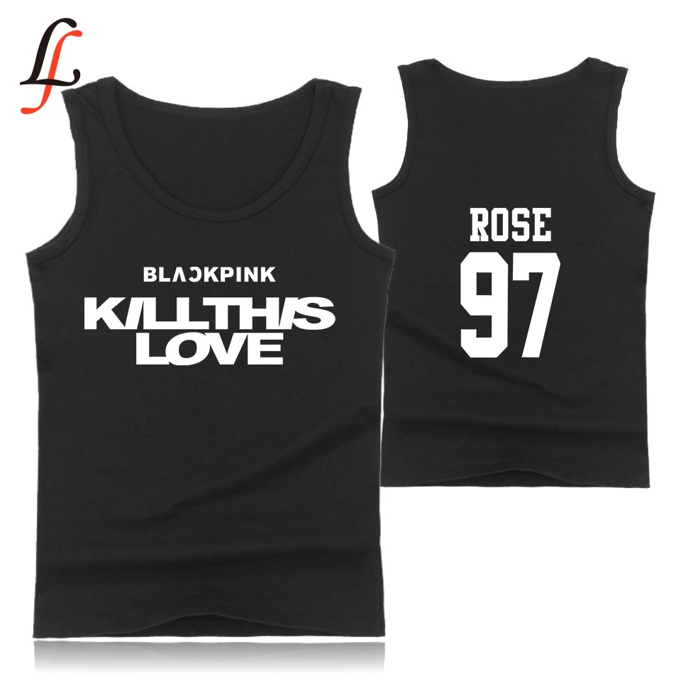 Blackpink harajuku повседневное для мужчин/для женщин майка на бретельках жилет бодибилдинг Gymclothing летняя майка с бретелями kill this love Топы корректирующие