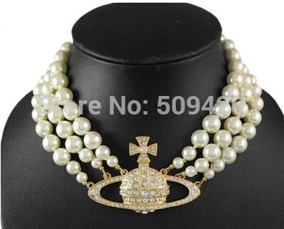

Free Shipping >N1305061 3ROW 8.mm White SHELL Pearl Necklace