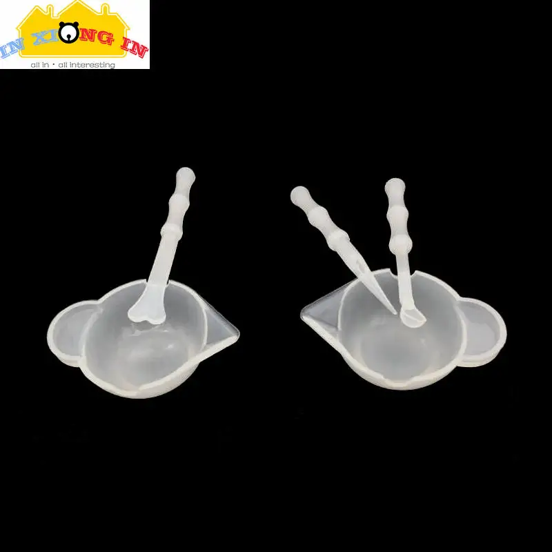 

UV Resin Color Mixing Silicone Cup DIY Resin Craft Tools Reusable Bowl with 3pcs Stirrers Epoxy Resin Pigment Mixer Pot Dish