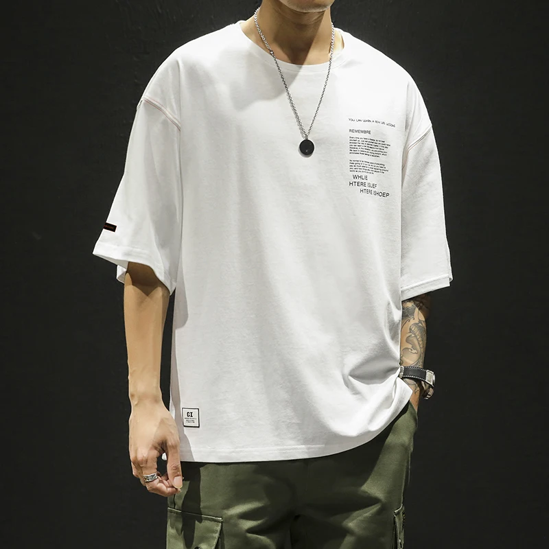 

Men T Shirts 2019 Men Summer Streetwear White T-shirt Mens Fashion Print Casual Brand Clothing Camisetas Hombre Manga Corta