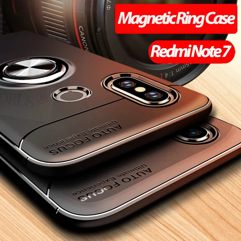 

ALLORUS Redmi Note 7 Ring Case Magnetic Car Holder Cover for Redmi Note 7 Pro Ring Case Redmi Note 7 Shockproof Silicone Case Magnetic Ring phone Cover