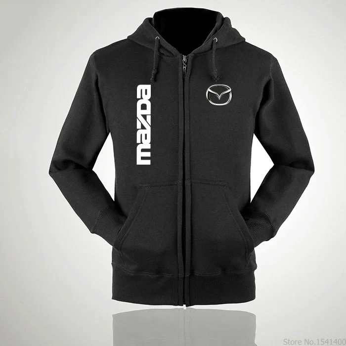 2018 осенне зимняя модная толстовка на молнии с капюшоном Mazda Повседневная Верхняя