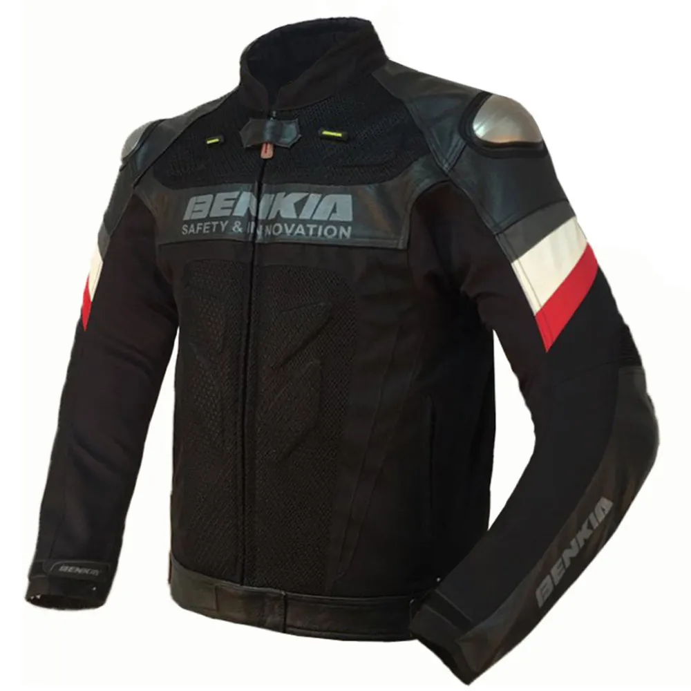 BENKIA GL70 chaqueta de la motocicleta de hombres es a prueba de viento y transpirable de la motocicleta de carreras chaqueta cazadora Moto chaqueta ropa