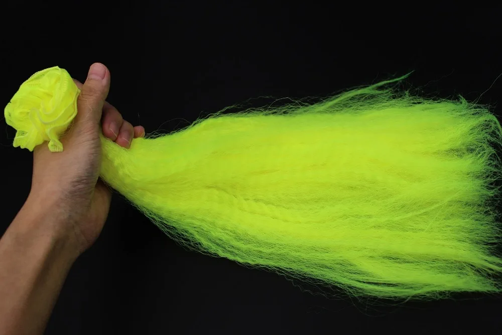 Tigofly 8 Colors Long Crimped Nylon Synthetic Fiber Kinky Curly Hair Fibre Clouser Minnow Streamer Fly Fishing Tying Materials