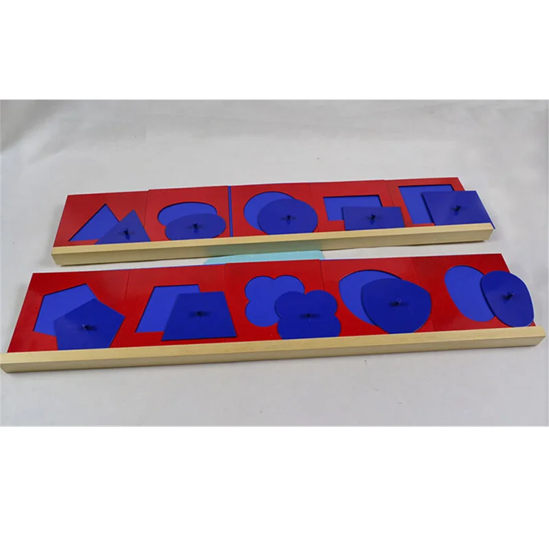Brinquedo do Bebê Inserções de Metal 10 para Educação Montessori Conjunto Pré-escolar Formação Aprendizagem Brinquedos Formas Geométricas –