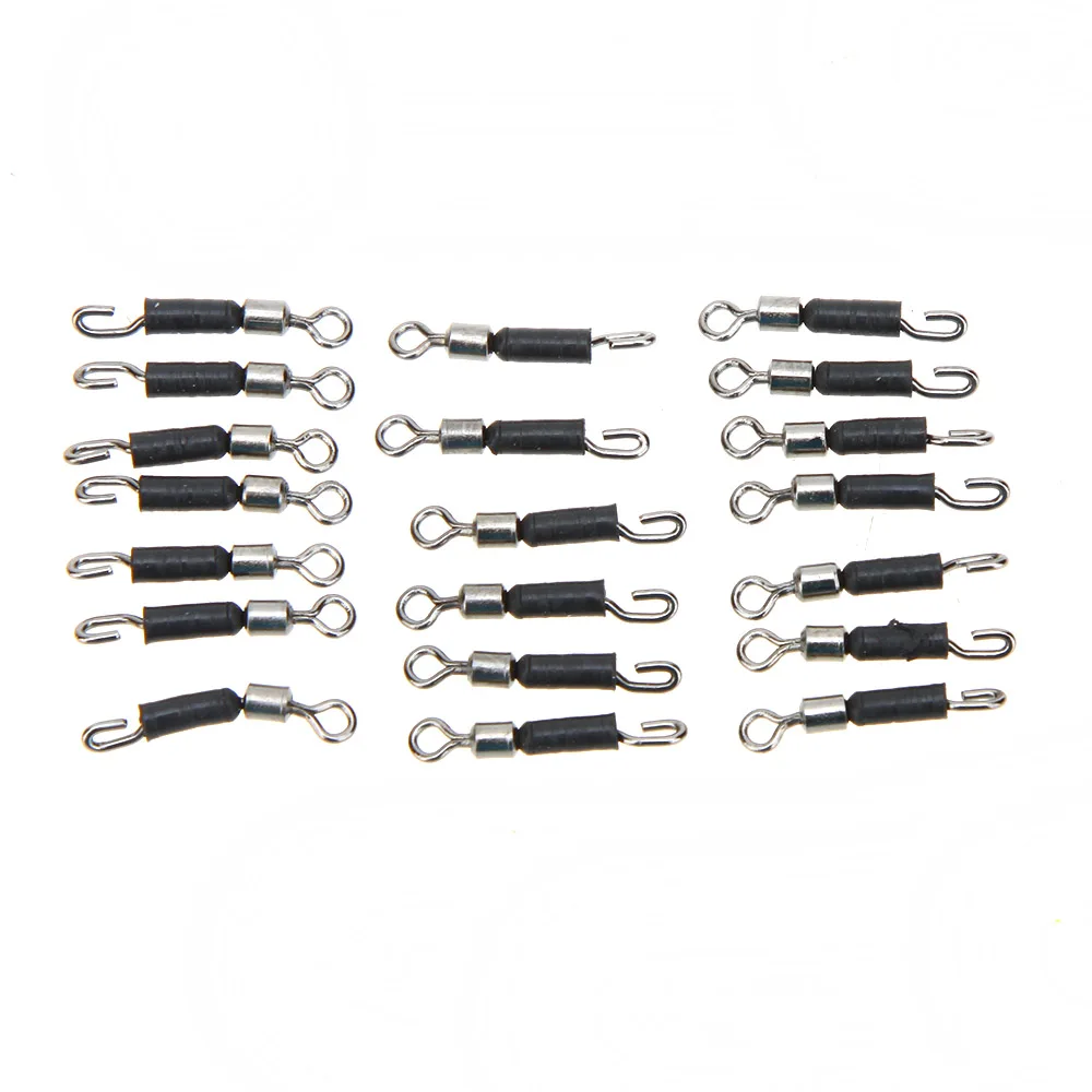 20Pcs/Set Fishing Swivels Stainless Steel Fishing Hook Rolling Swivels
