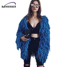 Bothwinner теплая вязаная лохматая куртка, пальто, женский свитер, мягкий черный женский плащ, Осень-зима, меховое пальто из искусственного меха, кардиган