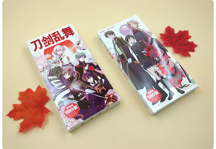 Аниме Touken Ranbu Почтовые открытки поздравительные открытка с сообщением Рождественский подарок игрушки для детей