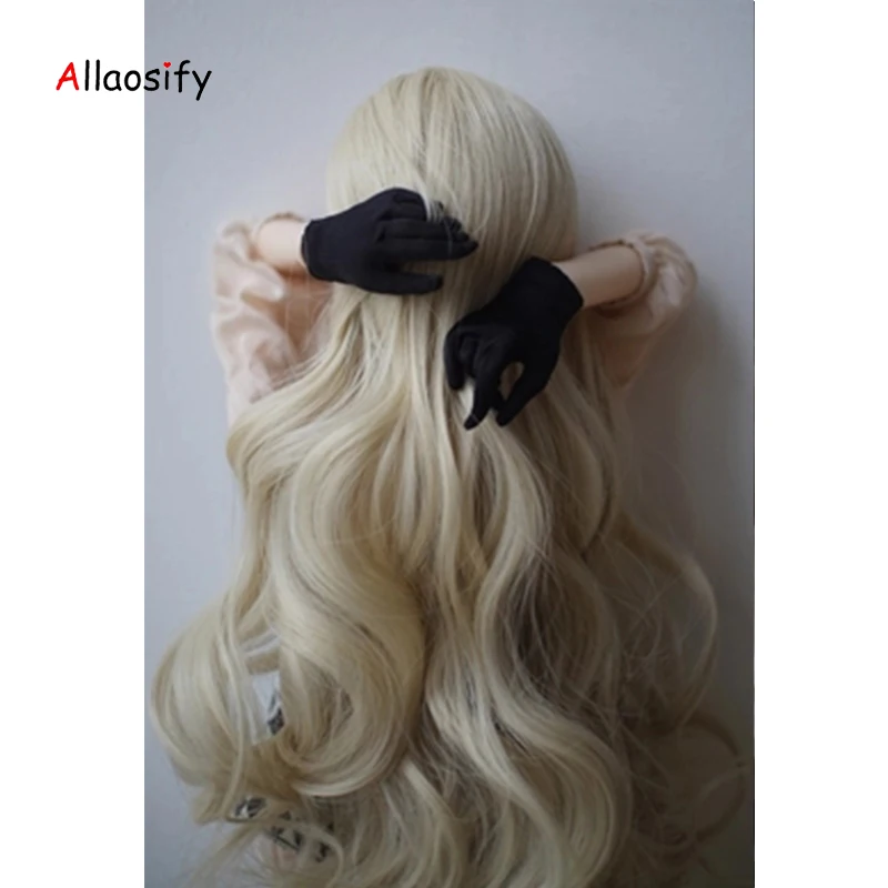 Allaosify Bjd / SD как парик для куклы дядя длинные вьющиеся волосы 1/31/4 1/6 1/8 высокая