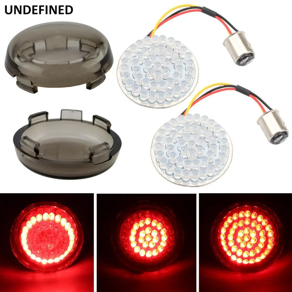 

LED Motorcycle Front Turn Signal Lights Indicator Light Lens Cover 1157 For Harley Sportster 883 Touring Softail Dyna