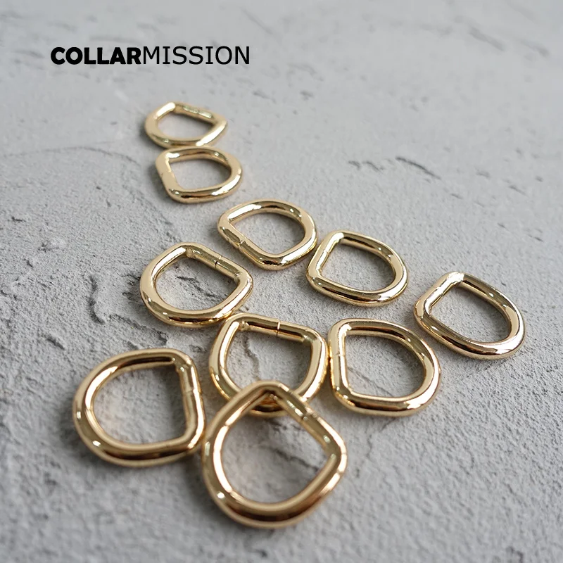 

15mm Metal UnWelded Buckle Nickel Plated D Rings For Backpacks Straps shoes Bags Cat Dog Collar Dee Buckles DIY Accessorie DK15J