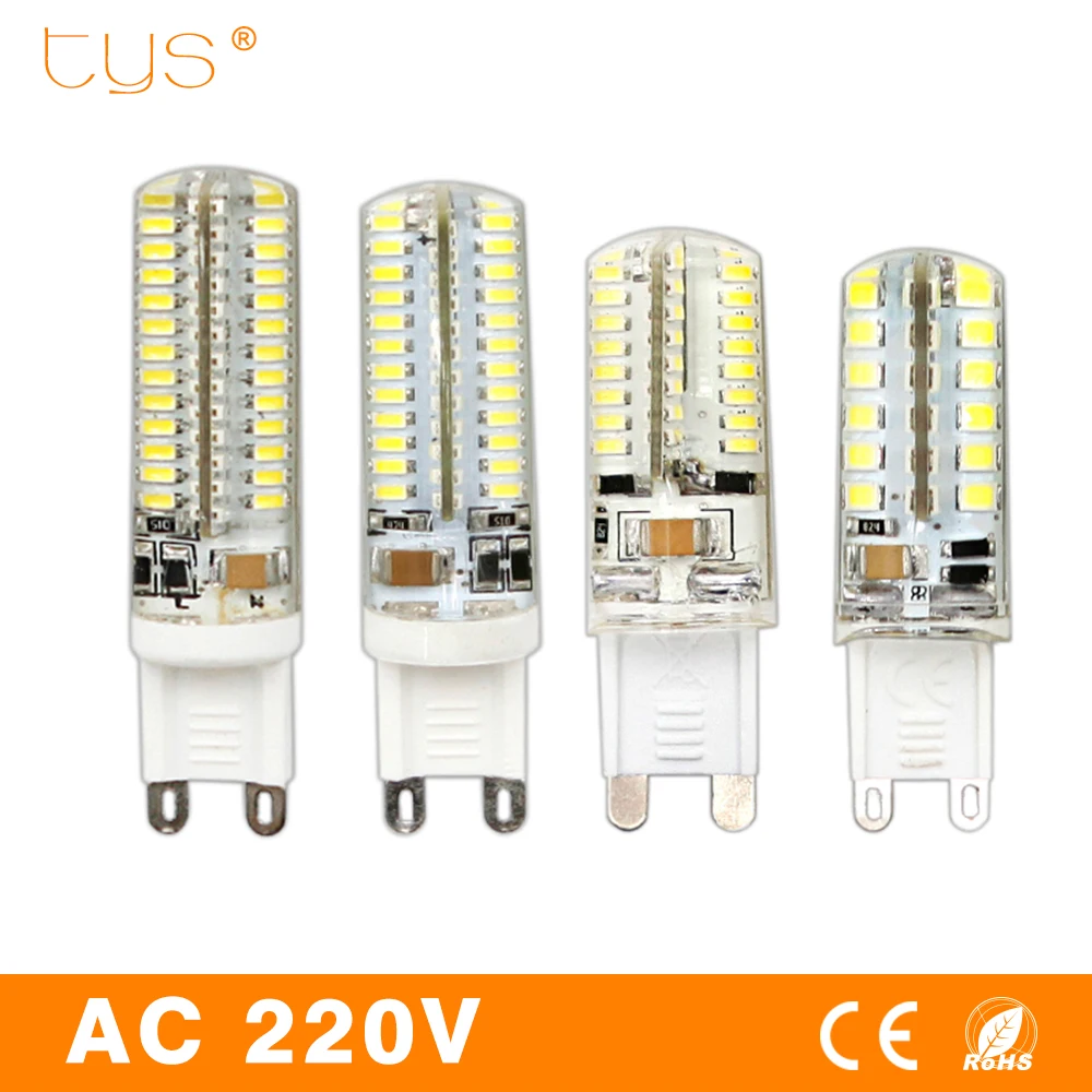 

G4 LED Lamp G9 Corn Bulb 3W 2W 1W 220V & DC 12V SMD 2835 3014 24 48 64 104 leds Lampada LED Light 360 degrees Crystal Chandelier