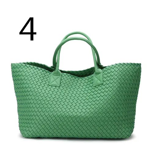 22 цвета, Большая вместительная Повседневная сумка, известный дизайнер, одноцветная тканая сумка, высокое качество, сумки на плечо, женские супер большие сумки, Bolsas - Цвет: 4