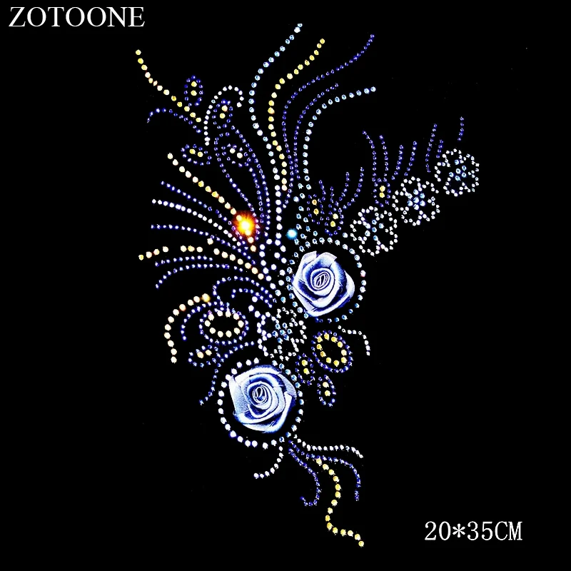ZOTOONE ясно Strass Горячая фиксация аппликация из страз для одежды с рисунком животных