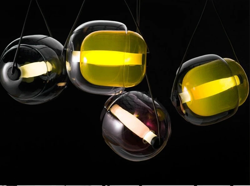 Modern Creative Glass Led Pendant Light Designer Czech Capsula Brokis Hanging Lamp For Living Room Dining Room Personalized Lamp (4)