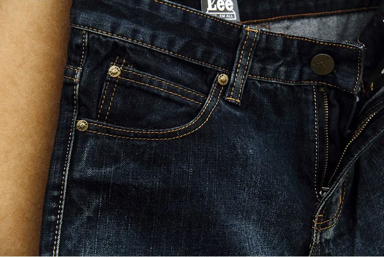 Осенние мужские прямые узкие джинсы плюс размер Ретро Винтаж Черный Отделка Качество Бизнес повседневные мужские длинные штаны