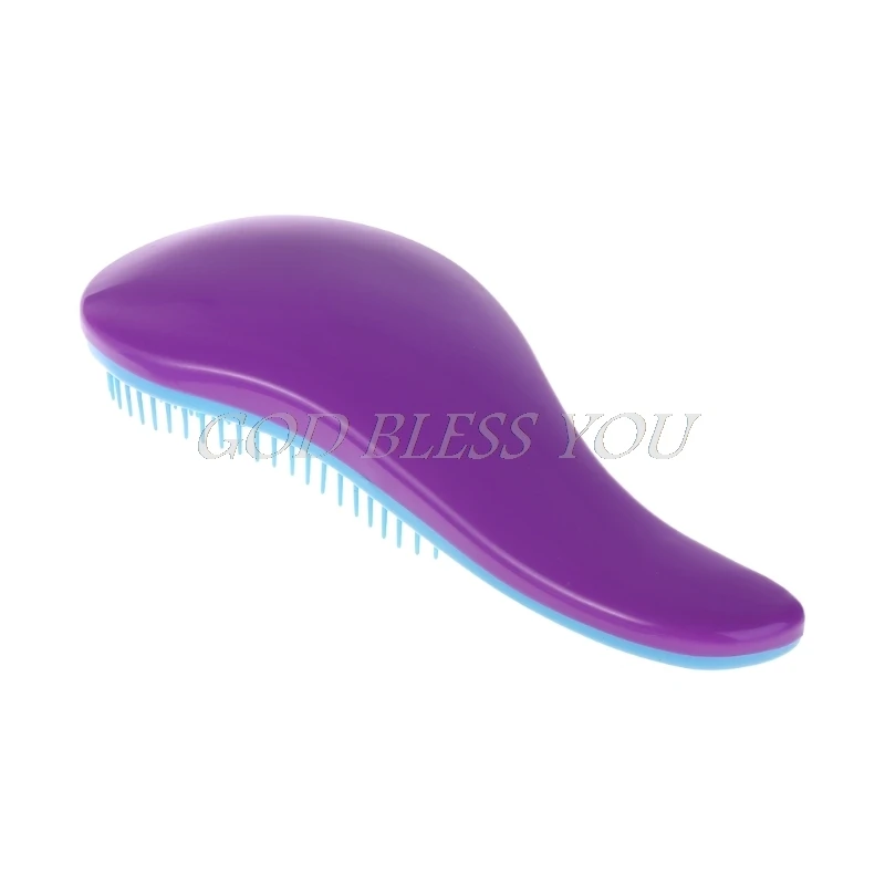 1 шт., новинка, Массажная щетка для волос, волшебные выпрямляющие расчески конфетного цвета, пластиковые - Цвет: Фиолетовый