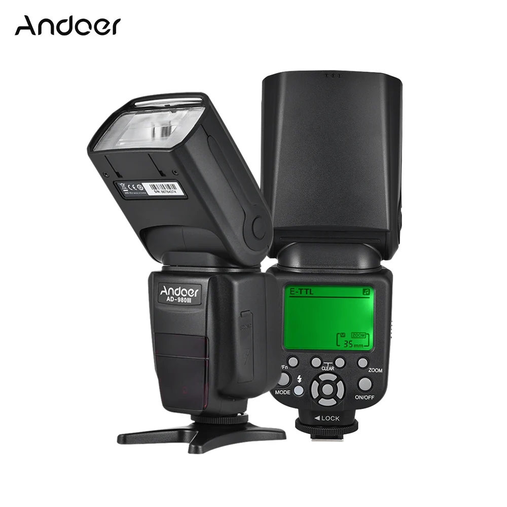 Andoer AD-980IIIC E-TTL Master Slave Flash Speedlite 1/8000s HSS Встроенная 2,4G Беспроводная система вспышки для камер Canon серии