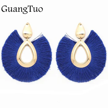 

Hot Sale Ethnic Tassel Earrings for Women Big Fringed Earrings Fashion Jewelry Female Bohemian Hanging Drop Earrings Gift