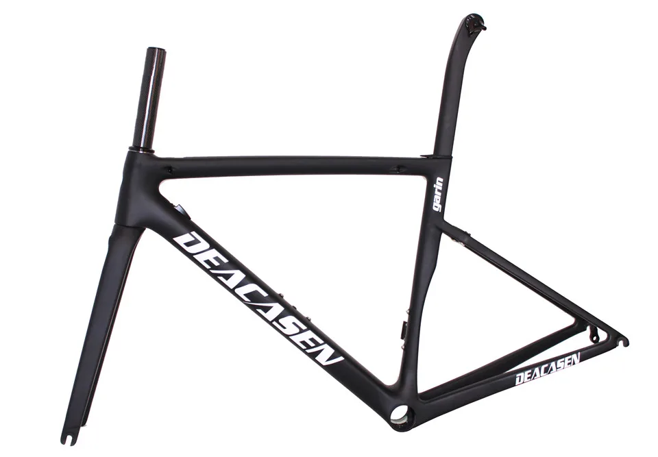 

Headset -top1-1/8"down:1-1/2" carbon road frame v-brake garin white decals Di2 and Mechanical super light bicycle carbon frame