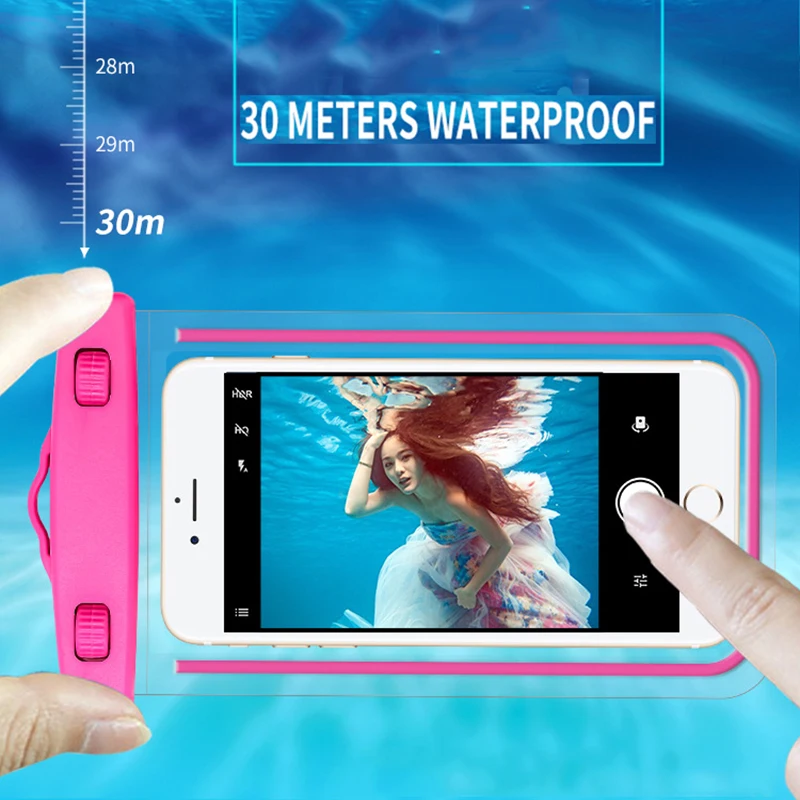 Универсальный светящийся водонепроницаемый чехол для iPhone X 8 7 6s Plus Samsung S9 S8