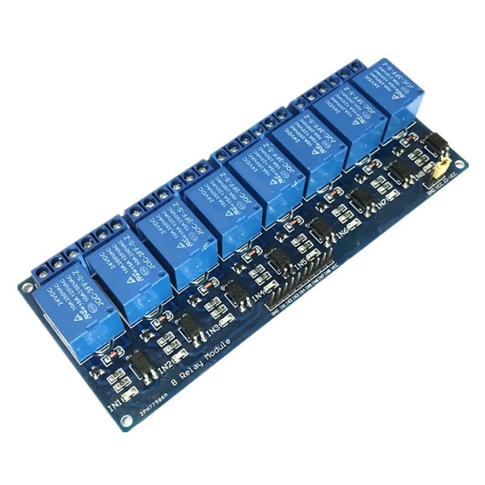 

8-Channel 5/12 / 24v Dc Relay Module Board For Arduino Raspberry Pi Dsp Avr
