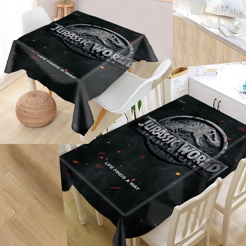 Jurassic Park Custom Table Cloth Oxford Print Rectangular Waterproof Oilproof Table Cover Square Wedding Tablecloth P - Цвет: 18