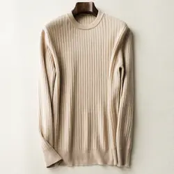 Осень и зима Для мужчин пуловер свитер с круглым вырезом Для мужчин одежда теплая одежда с длинным рукавом с